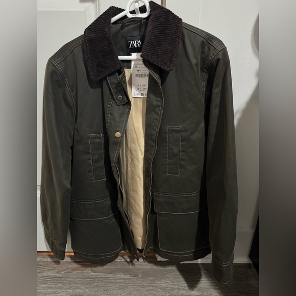 Brand New Zara Corduroy Waxed Jacket - Picture 5 of 9